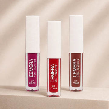 Cemera pack of 3 non-transfer matte liquid lipsticks long-stay vegan combo set