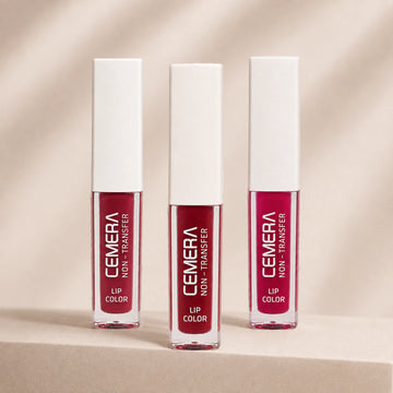 Cemera pack of 3 non-transfer matte liquid lipsticks long-stay vegan combo set