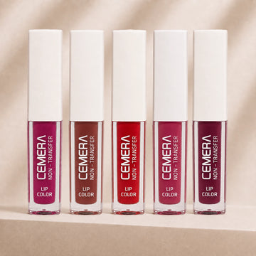Cemera set of 5 long-lasting liquid matte lipsticks non-transfer combo pack
