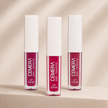 Cemera pack of 3 non-transfer matte liquid lipsticks long-stay vegan combo set