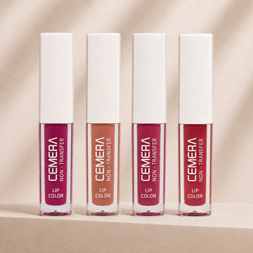 Cemera pack of 4 smudge-proof non-transfer liquid lip color matte gift set
