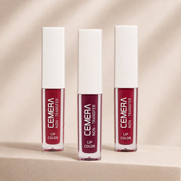 Cemera pack of 3 non-transfer matte liquid lipsticks long-stay vegan combo set