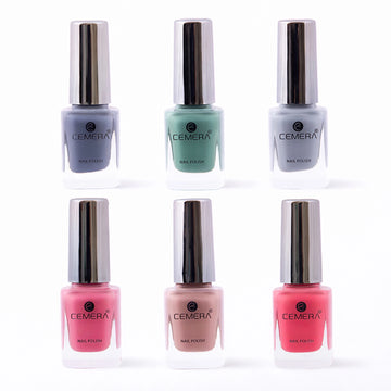 Nail polish combo pack of 6 shades