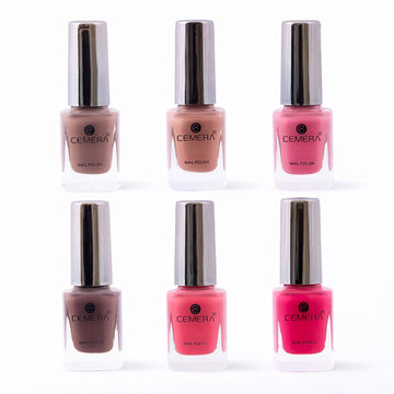 Nail polish combo pack of 6 shades