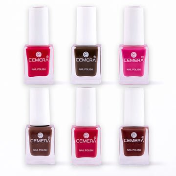 Nail polish combo pack of 6 shades
