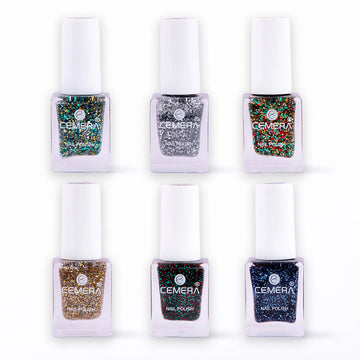 Nail polish combo pack of 6 shades