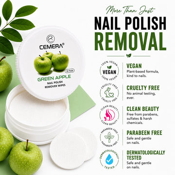 Nail Paint Remover Wipes | Fresh Zest (Pack Of 3)
