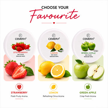Nail Paint Remover Wipes | Green Apple