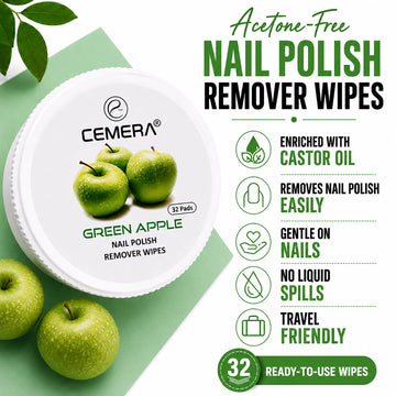 Nail Paint Remover Wipes | Green Zing (Pack Of 3)